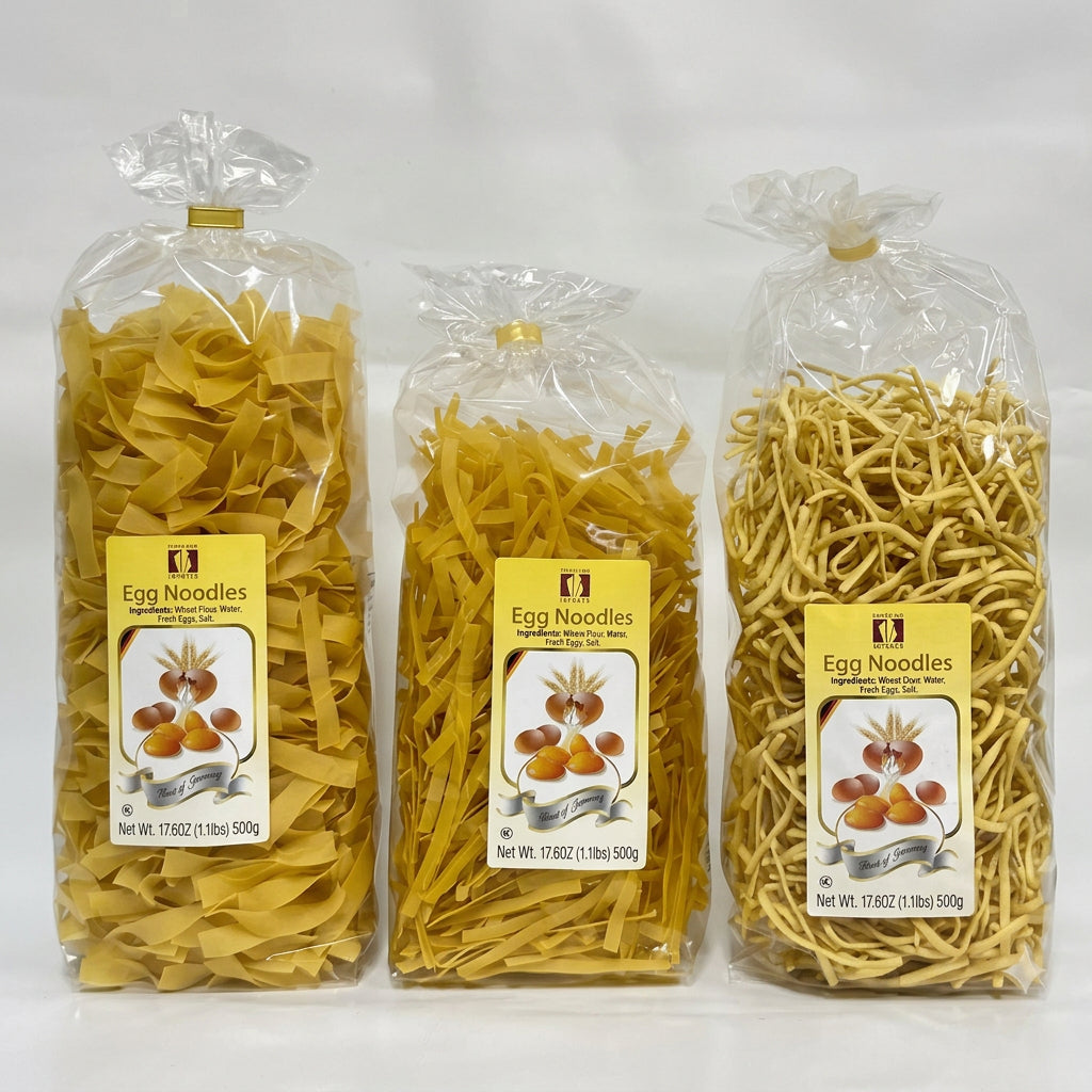 Tableland Imports Egg Noodles – Traditional German Pasta, 17.6 oz (500g)