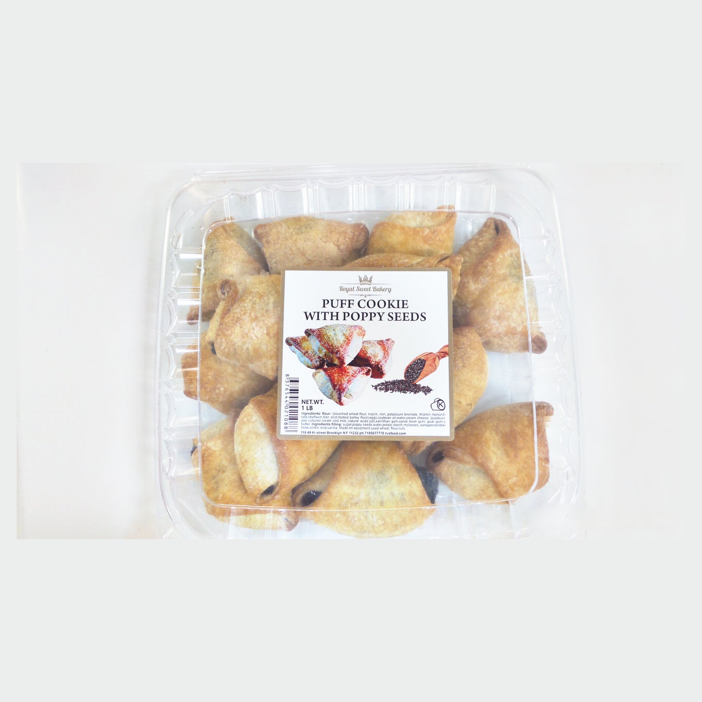 Puff Cookie with Poppy Seeds, Bakery Tray