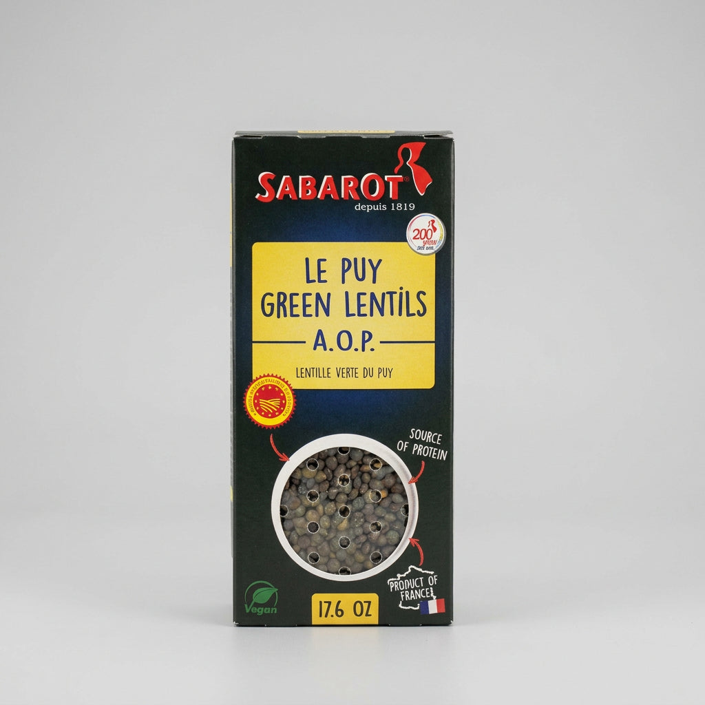 Sabarot Le Puy Green Lentils A.O.P., 17.6 oz (500g)