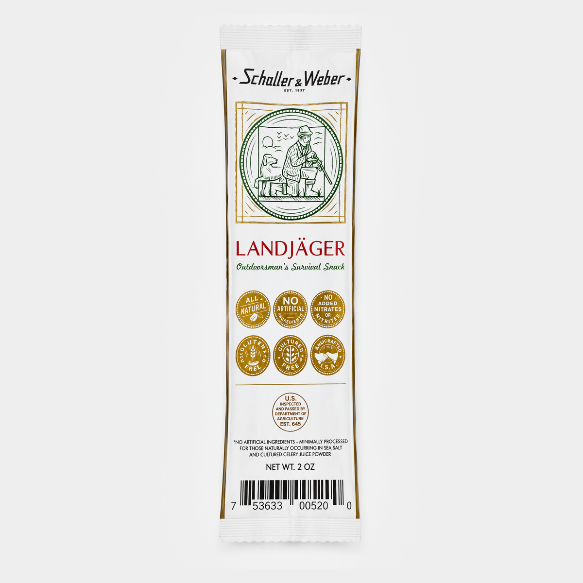 Schaller & Weber Landjäger, 2-pack, 2 oz (57g)