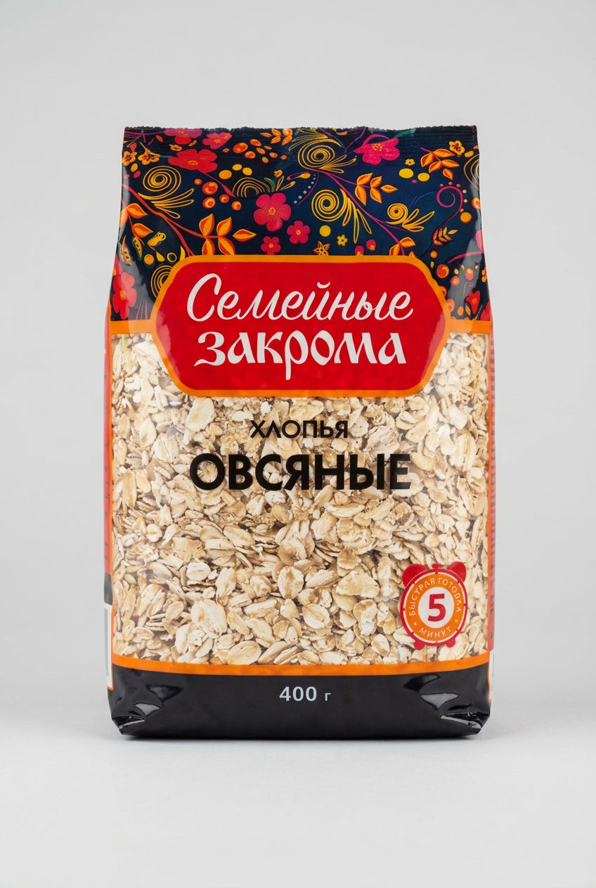 Semeynye Zakroma Oat Flakes, 400g