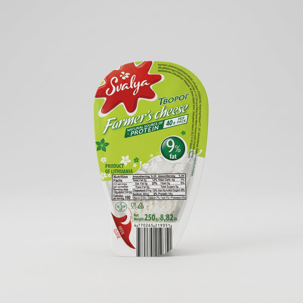 Svalya Farmer's Cheese Tvorog 9% Fat, 8.82 oz (250g)