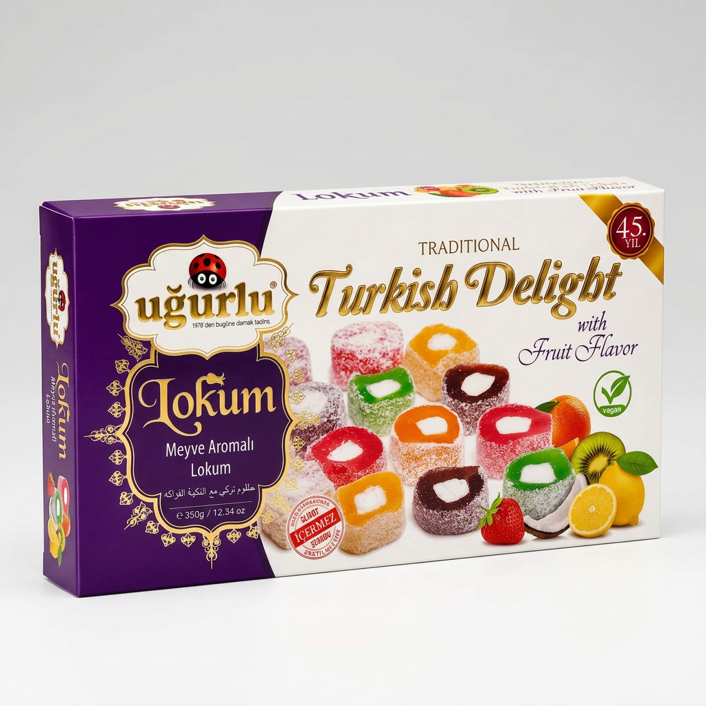 Uğurlu Traditional Turkish Delight – Fruit Flavor – 350g