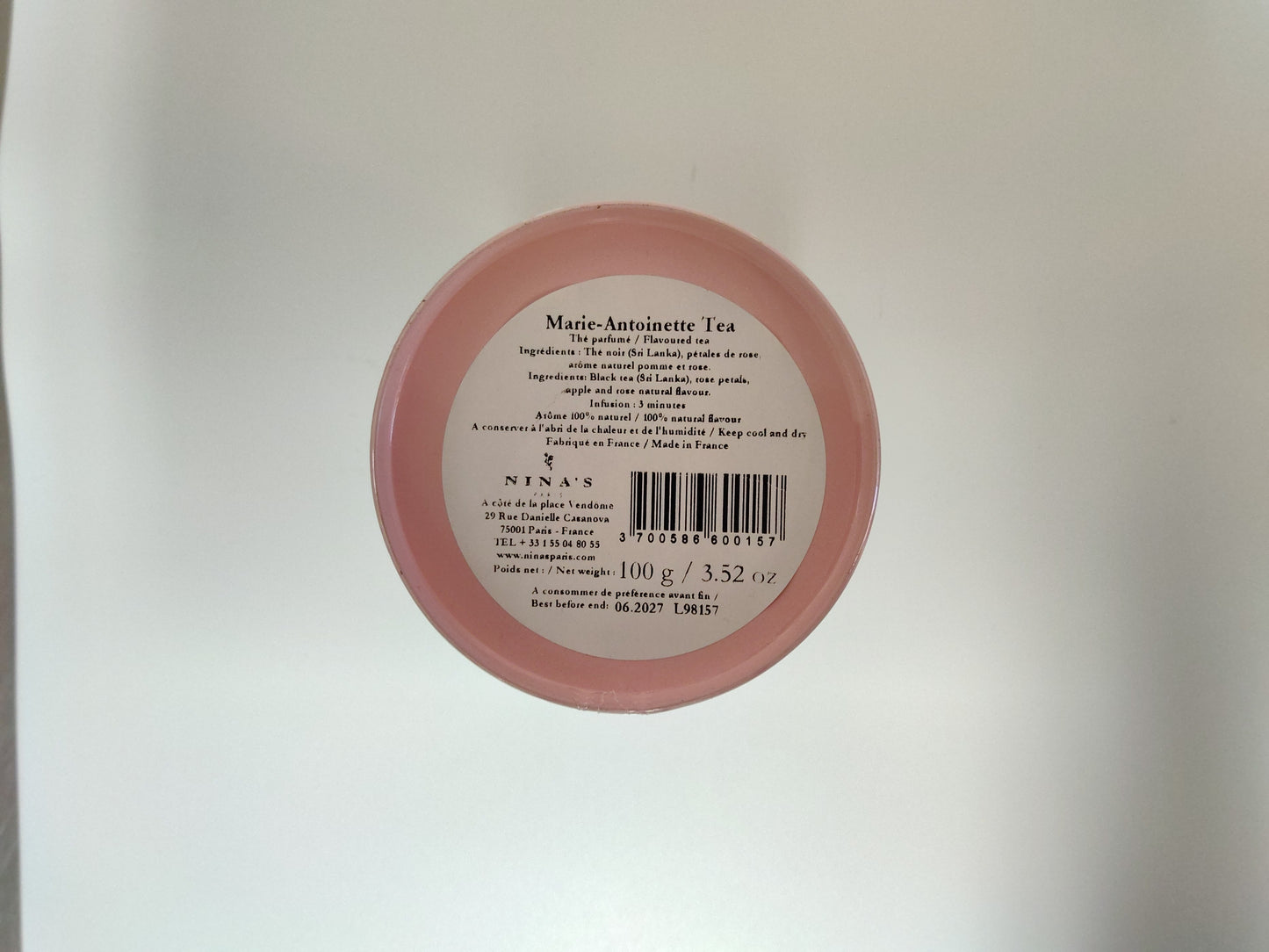 Nina's Paris Marie-Antoinette Flavoured Black Tea, 3.52 oz (100g)