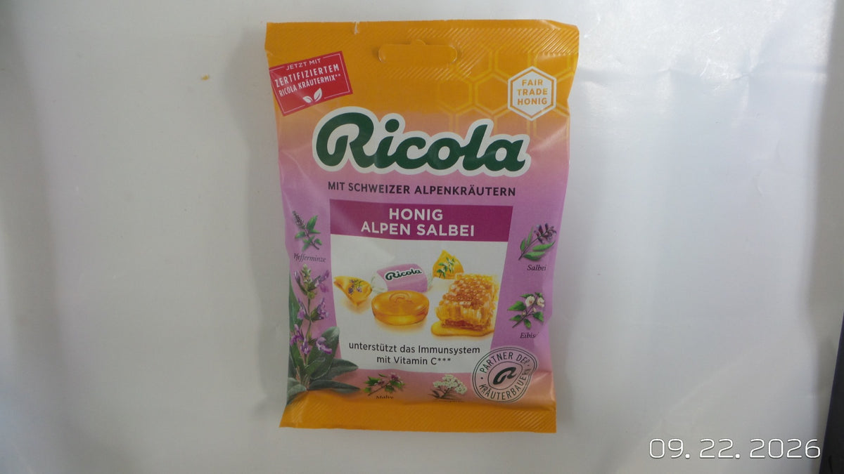 Ricola Honey Alpine Sage / Honig-Alpensalbei, 2.65 oz (75g) — front