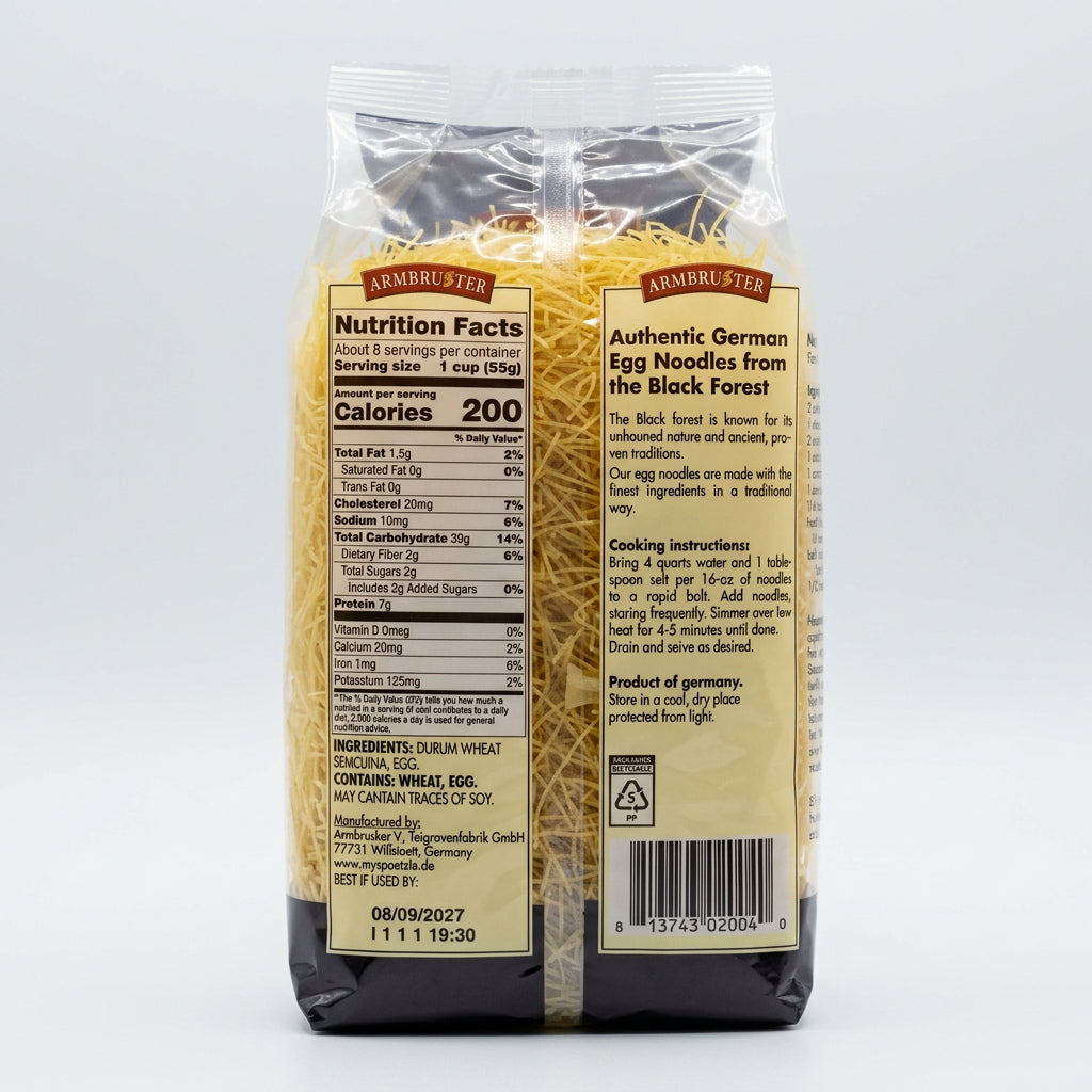 Armbruster Black Forest Thin Soup Noodles, 16.0 oz (454g)