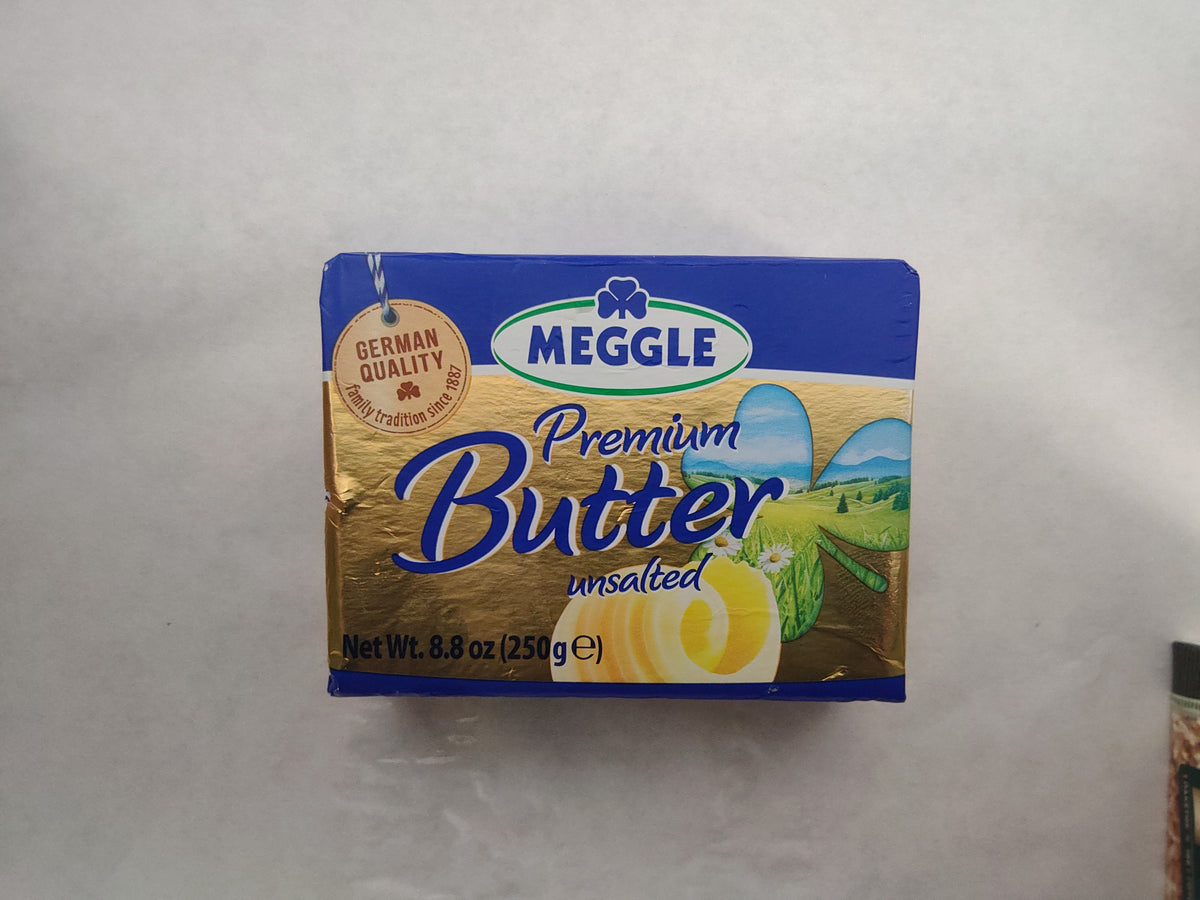 Meggle Premium Butter Unsalted, 8.8 oz (250g)