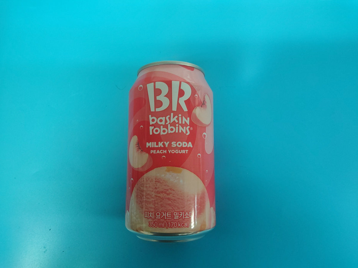 Baskin Robins Peach Yogurt Milky Soda, 0.35 L — front