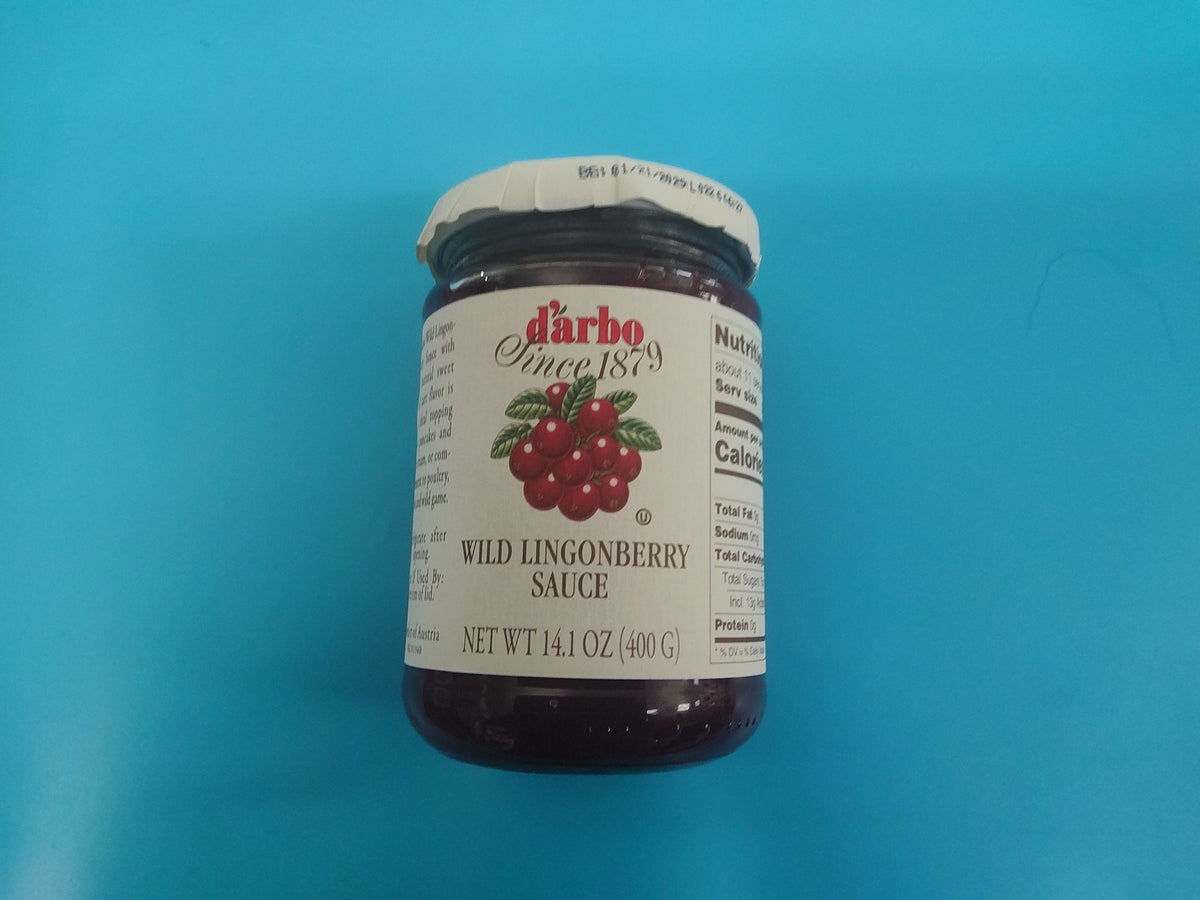 D'Arbo Wild Lingonberry Sauce, 14.1 oz (400g) — front