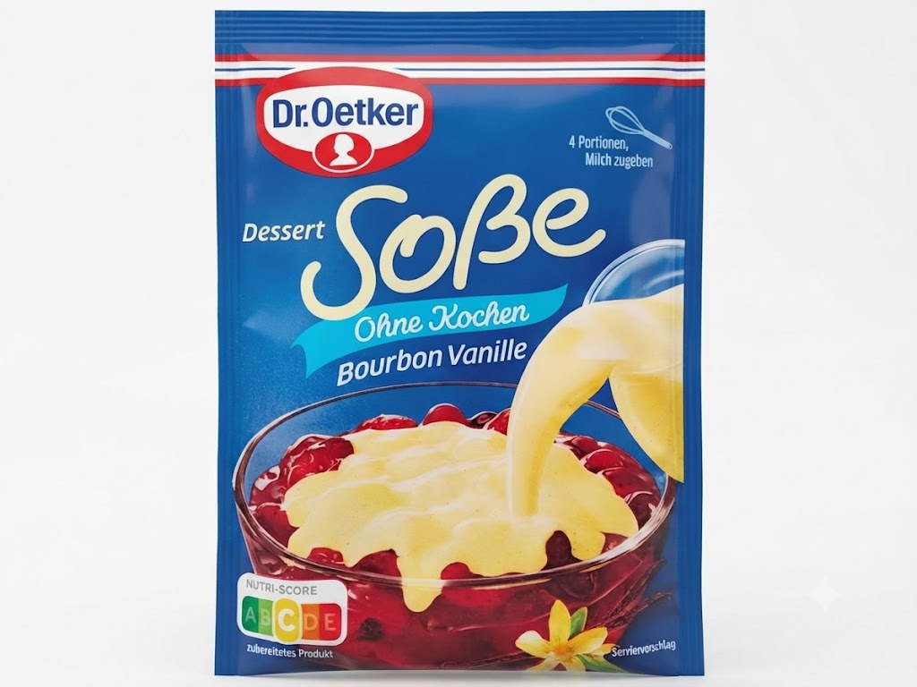 Dr. Oetker Bourbon Vanilla Dessert Sauce (No-Cook), 1.4 oz (40g)