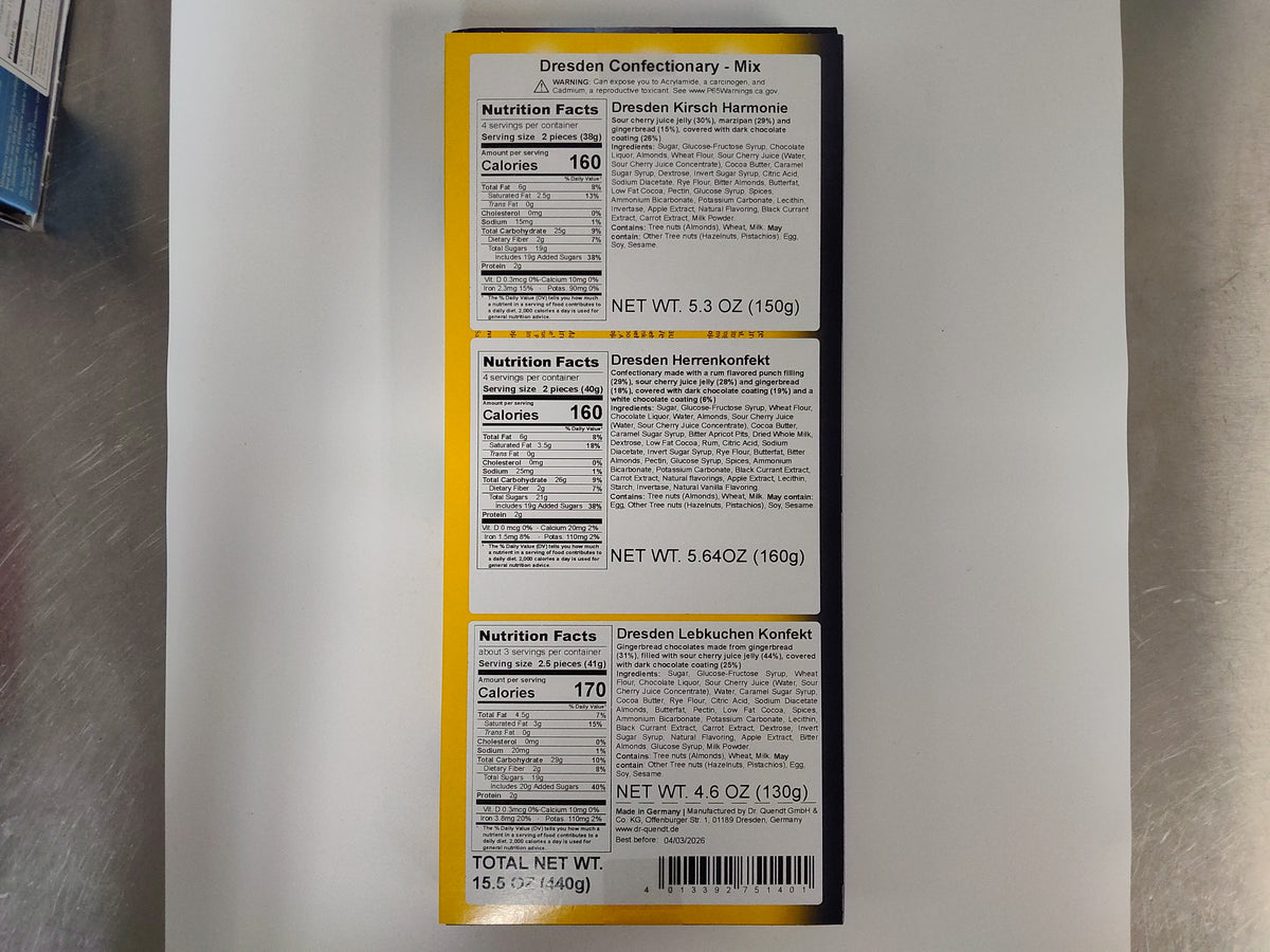 Dr. Quendt Feine Dresdner Konfekt Mix, 15.5 oz (440g)