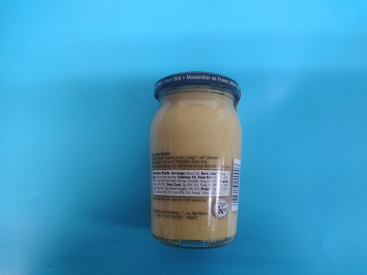 Bornier Original Dijon Mustard, 7.40 oz (210g) — back