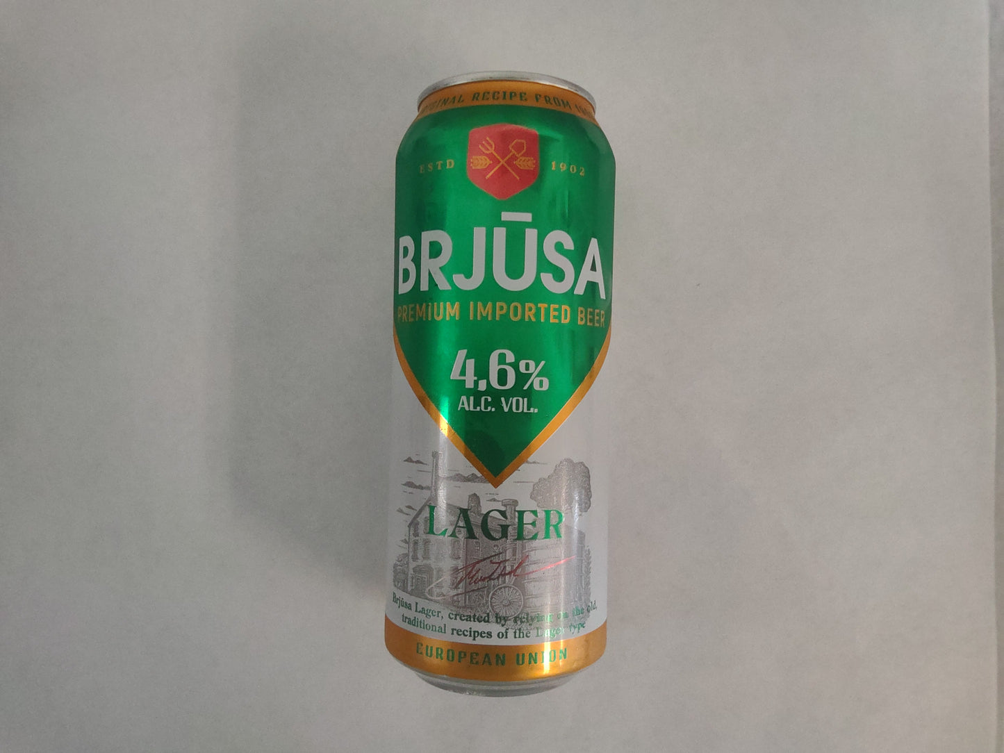 Brjūsa Premium Imported Lager, 1 pt 0.9 fl oz (500ml)