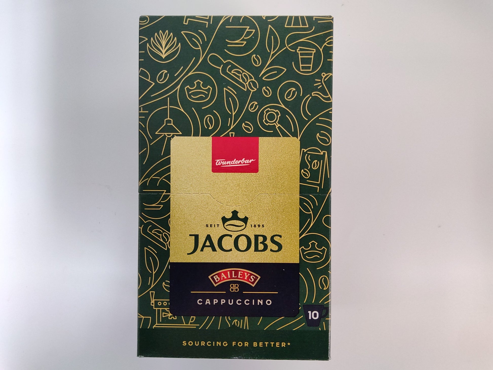 Jacobs Wunderbar Baileys Cappuccino Instant Coffee Sticks, 5.29 oz (150 g)