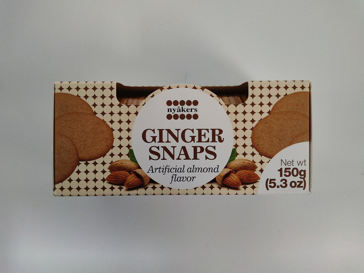Nyakers Ginger Snaps Almond, 5.3 oz (150 g)