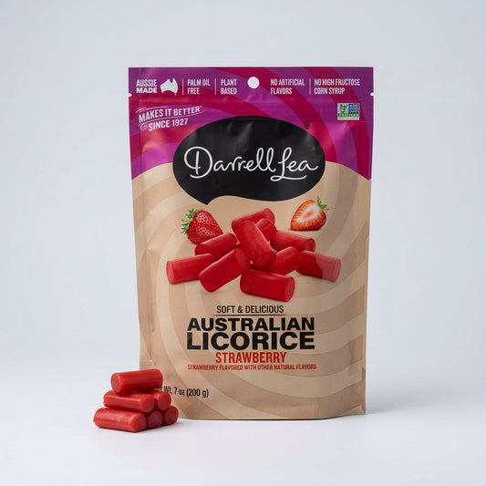 Darrell Lea Soft Australian Licorice – Strawberry, 7 oz (200g)