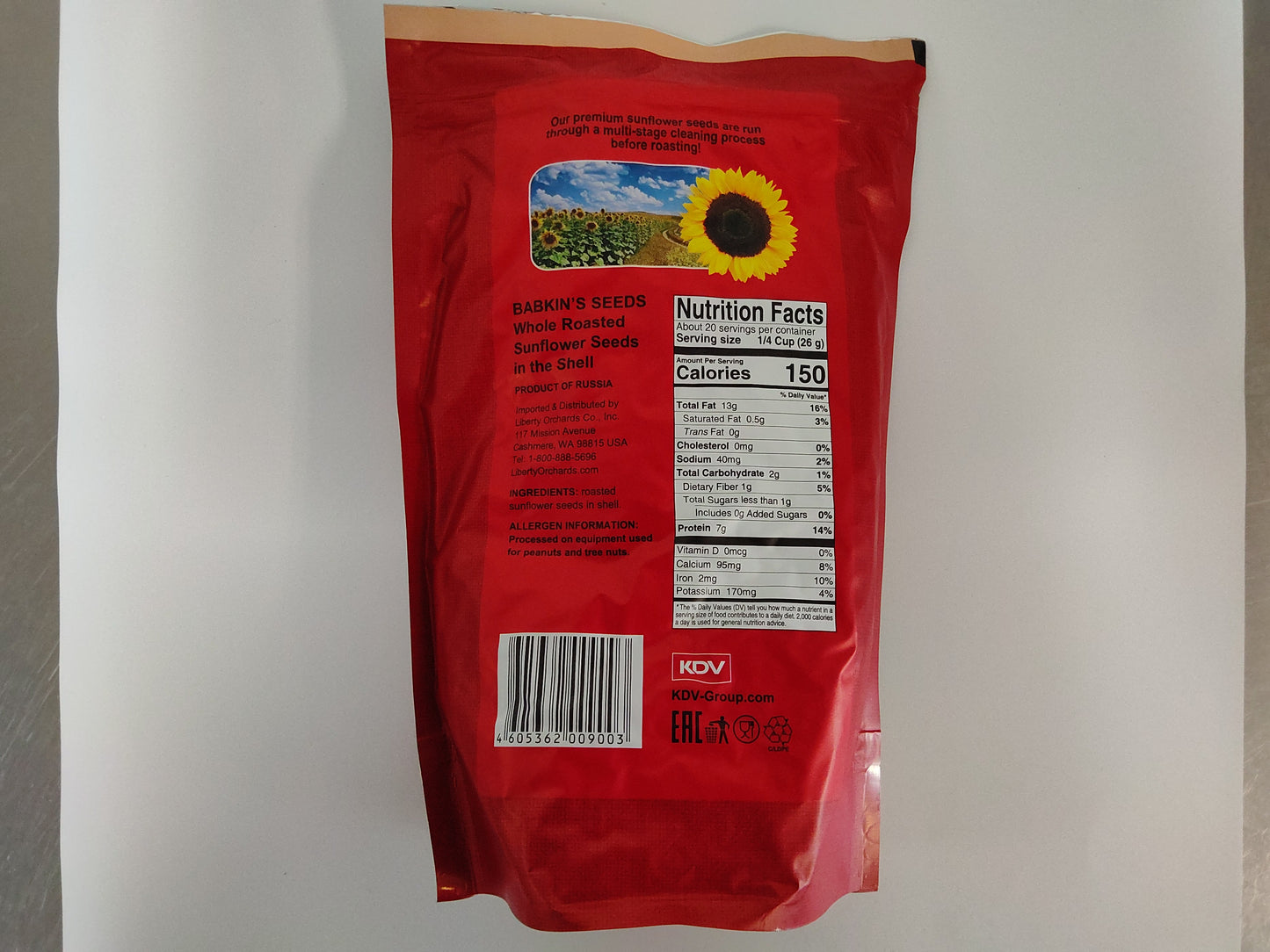 Babkiny Roasted Sunflower Seeds Classic, 14.1 oz (400g)