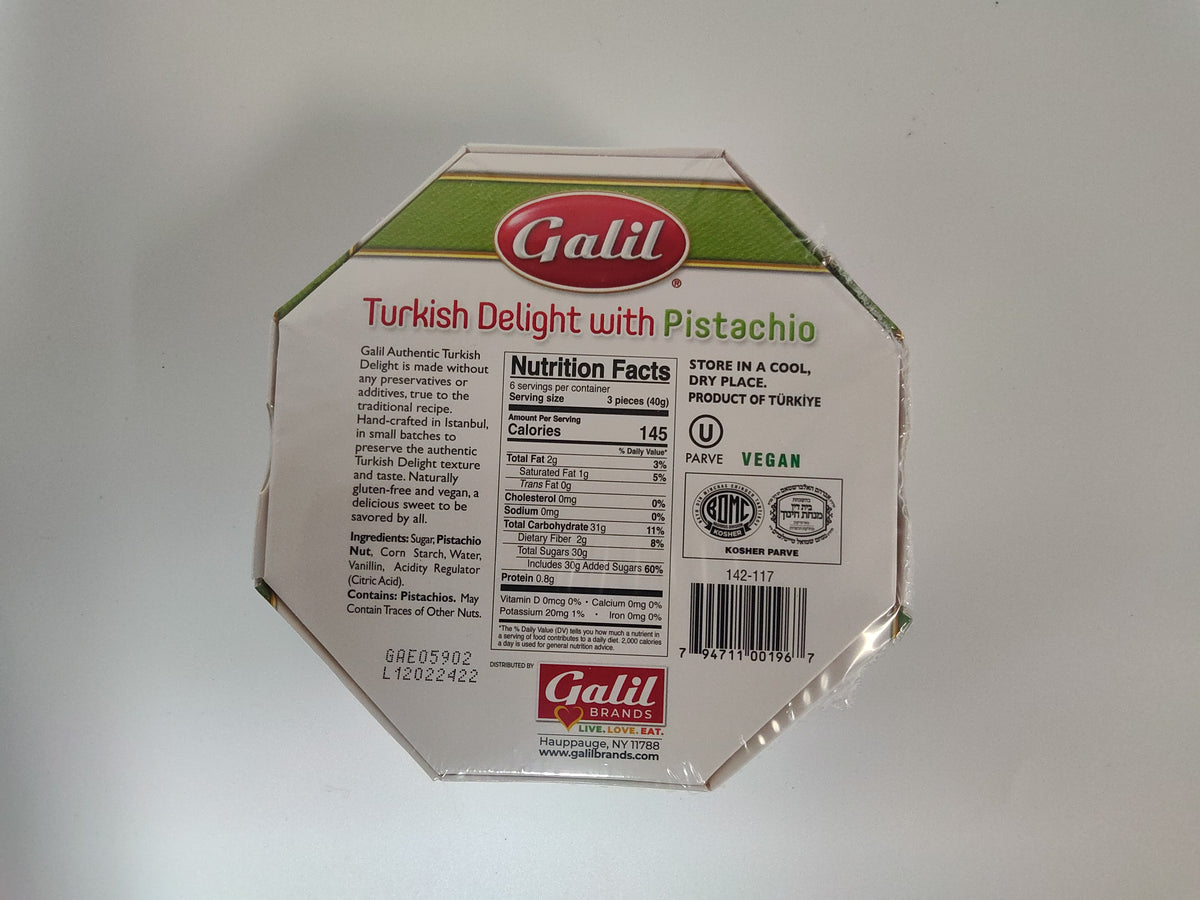Galil Turkish Delight – Pistachio (250g)