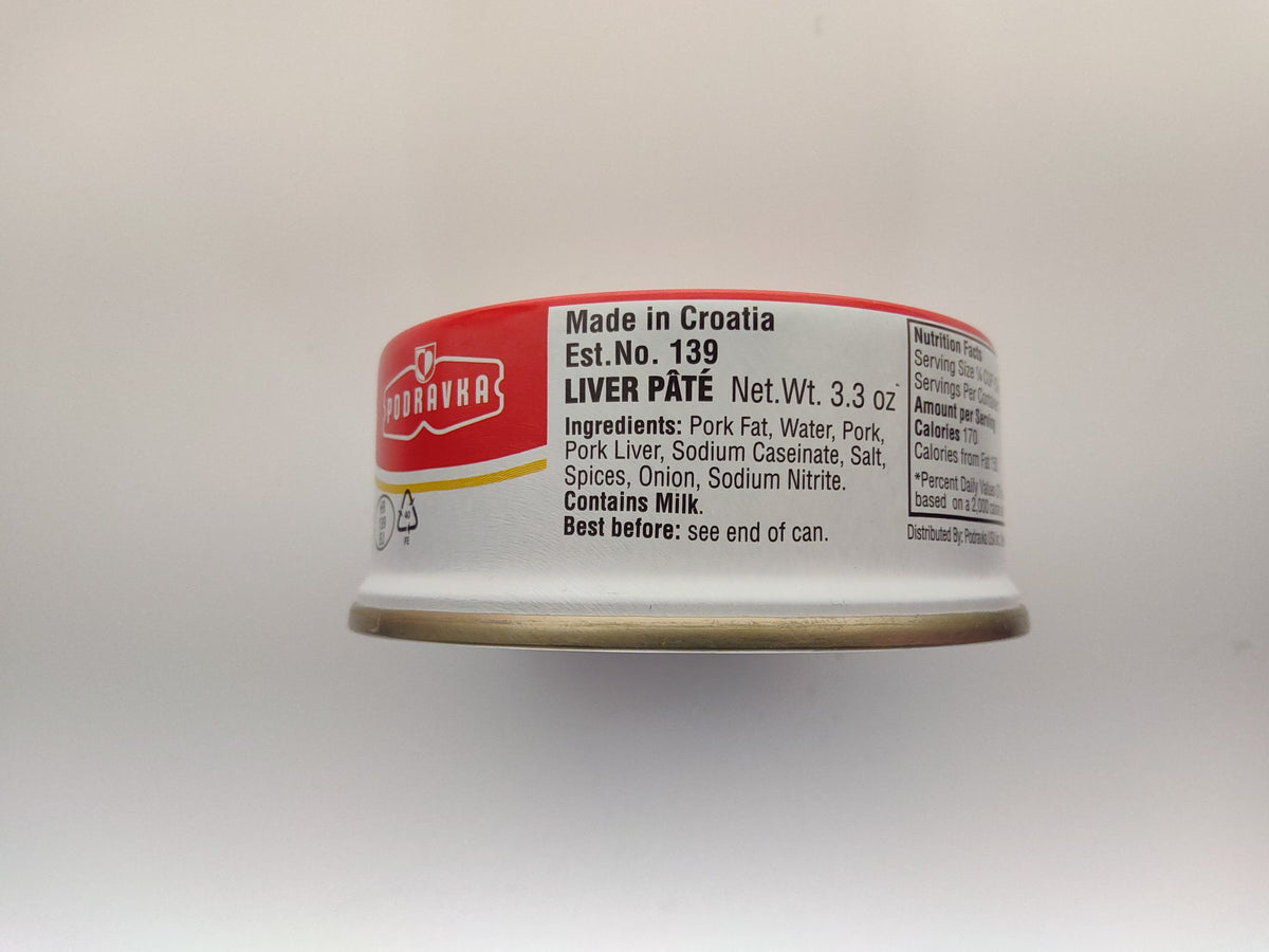 Podravka Liver Pâté (Jetrena Pašteta), 3.17 oz (90g)