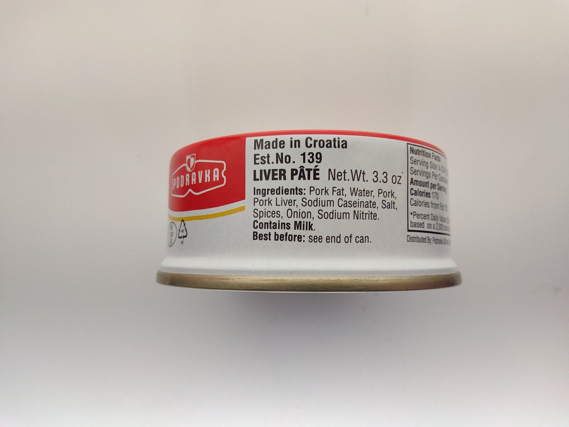 Podravka Liver Pâté (Jetrena Pašteta), 3.17 oz (90g)
