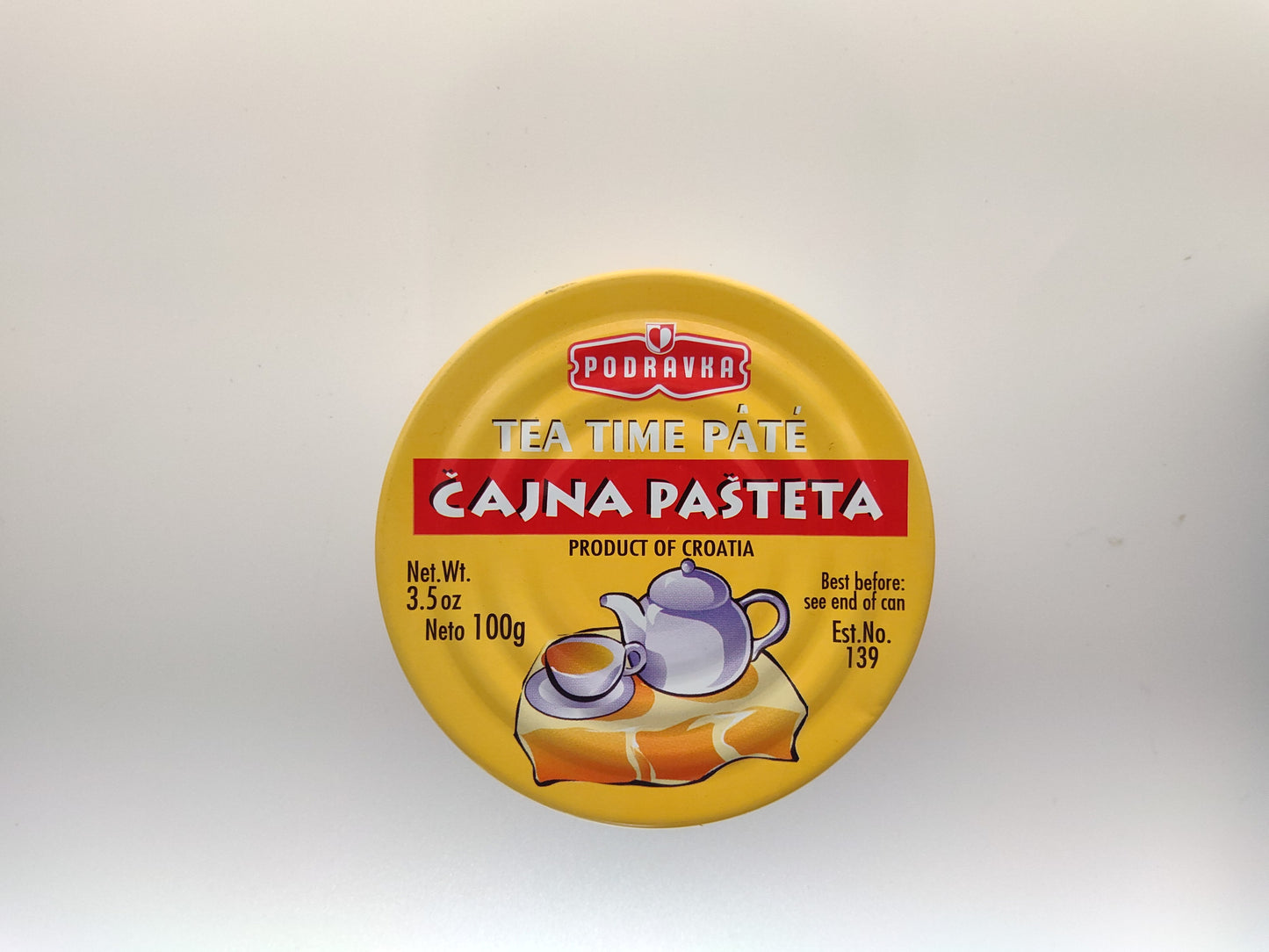 Podravka Tea Time Pâté (Čajna Pašteta), 3.17 oz (90g)