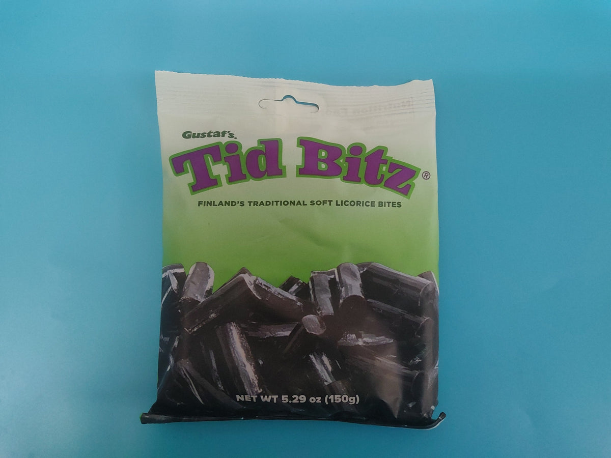 Gustaf's Tid Bitz Soft Licorice, 5.29 oz (150g) — front