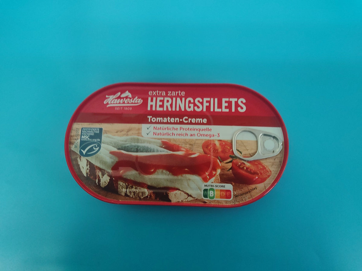Hawesta Herring Fillets in Tomato Cream, 7.05 oz (200g) — front