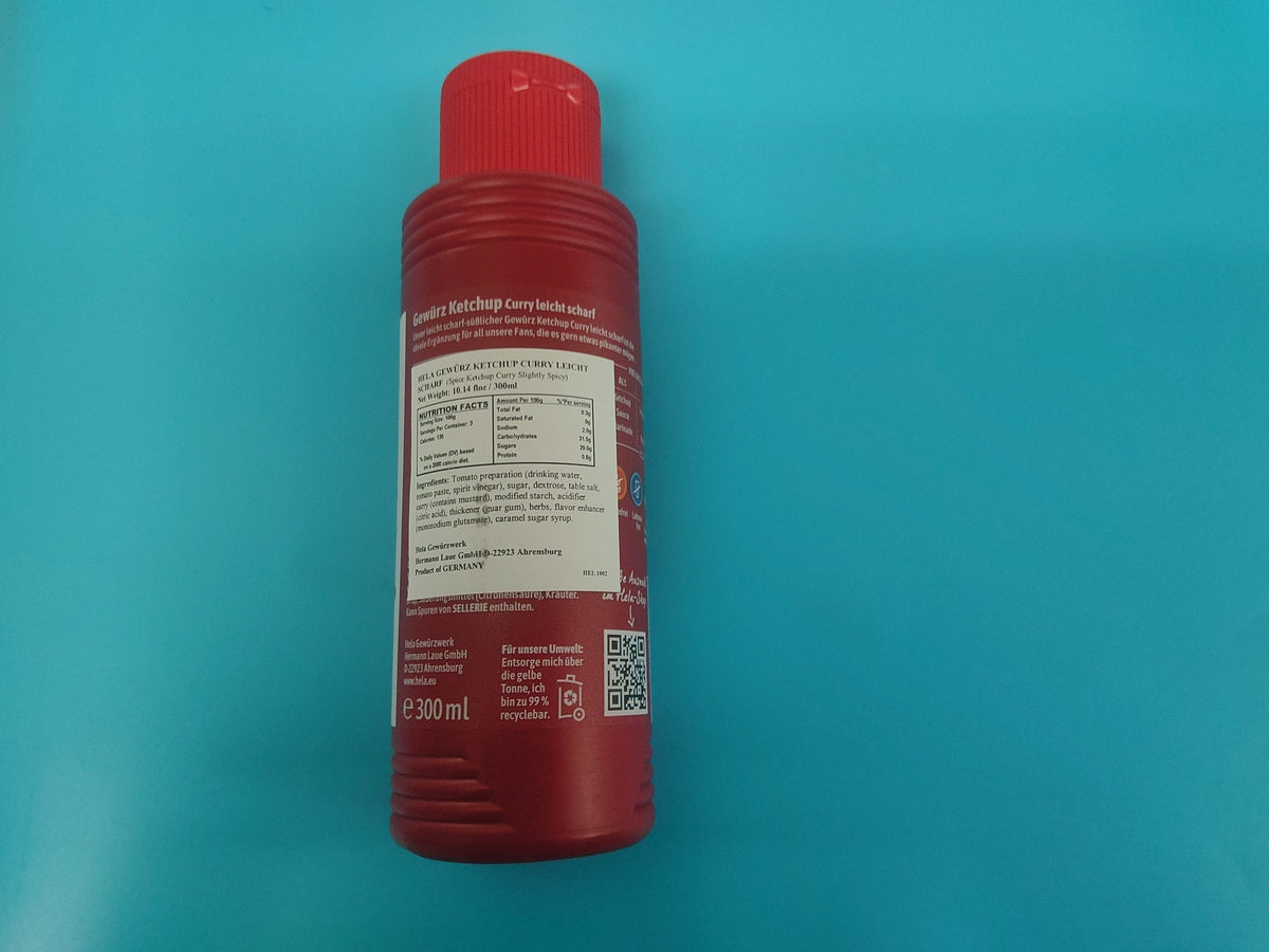 Hela Hot Curry Ketchup / Curry Gewürz Ketchup Scharf, 300 ml — back