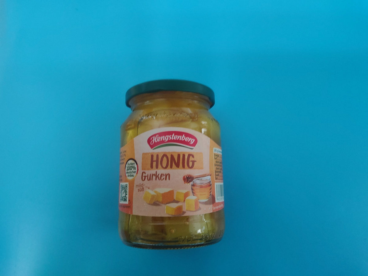 Hengstenberg Honey Gherkins / Honiggurken, 370 ml — front
