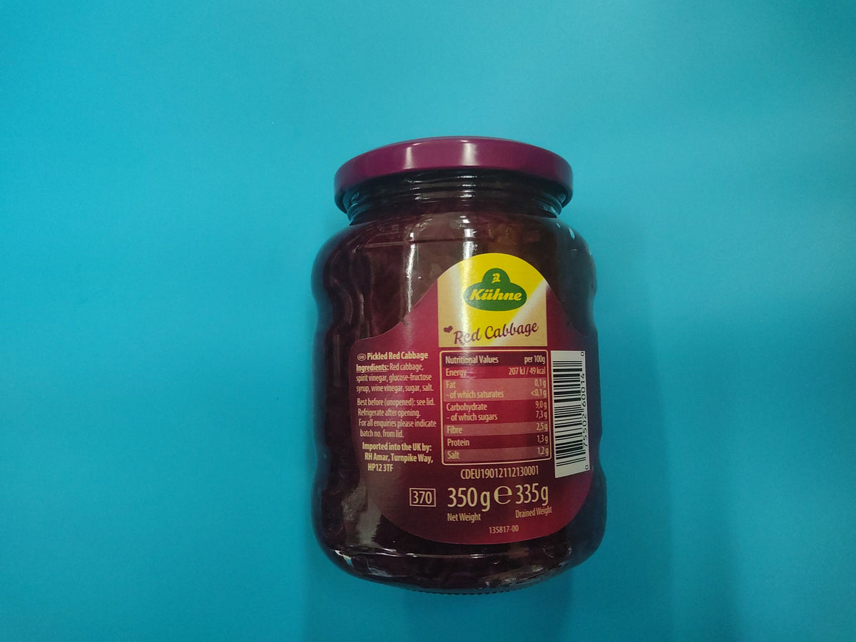 Kühne Red Cabbage / Rotkohl, 370 ml — back