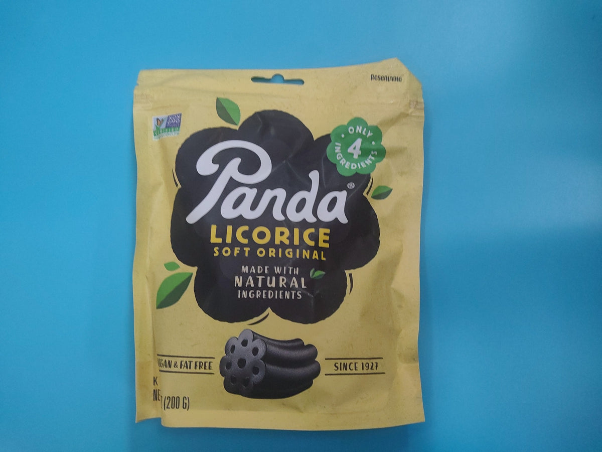 Panda All Natural Black Soft Licorice Bag, 7.00 oz (198g) — front