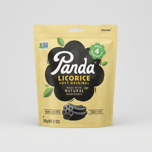 Panda All Natural Black Soft Licorice Bag, 7.00 oz (200g)