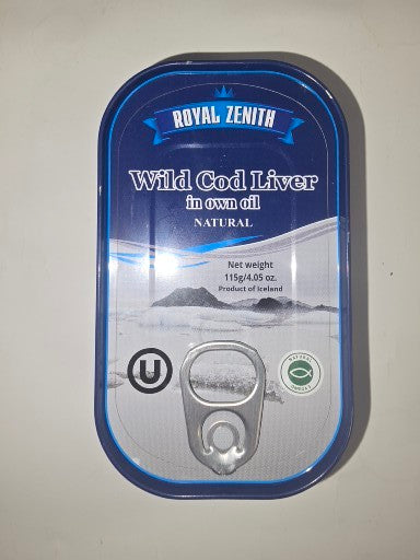 Royal Zenith Wild Cod Liver in Own Oil – 115g