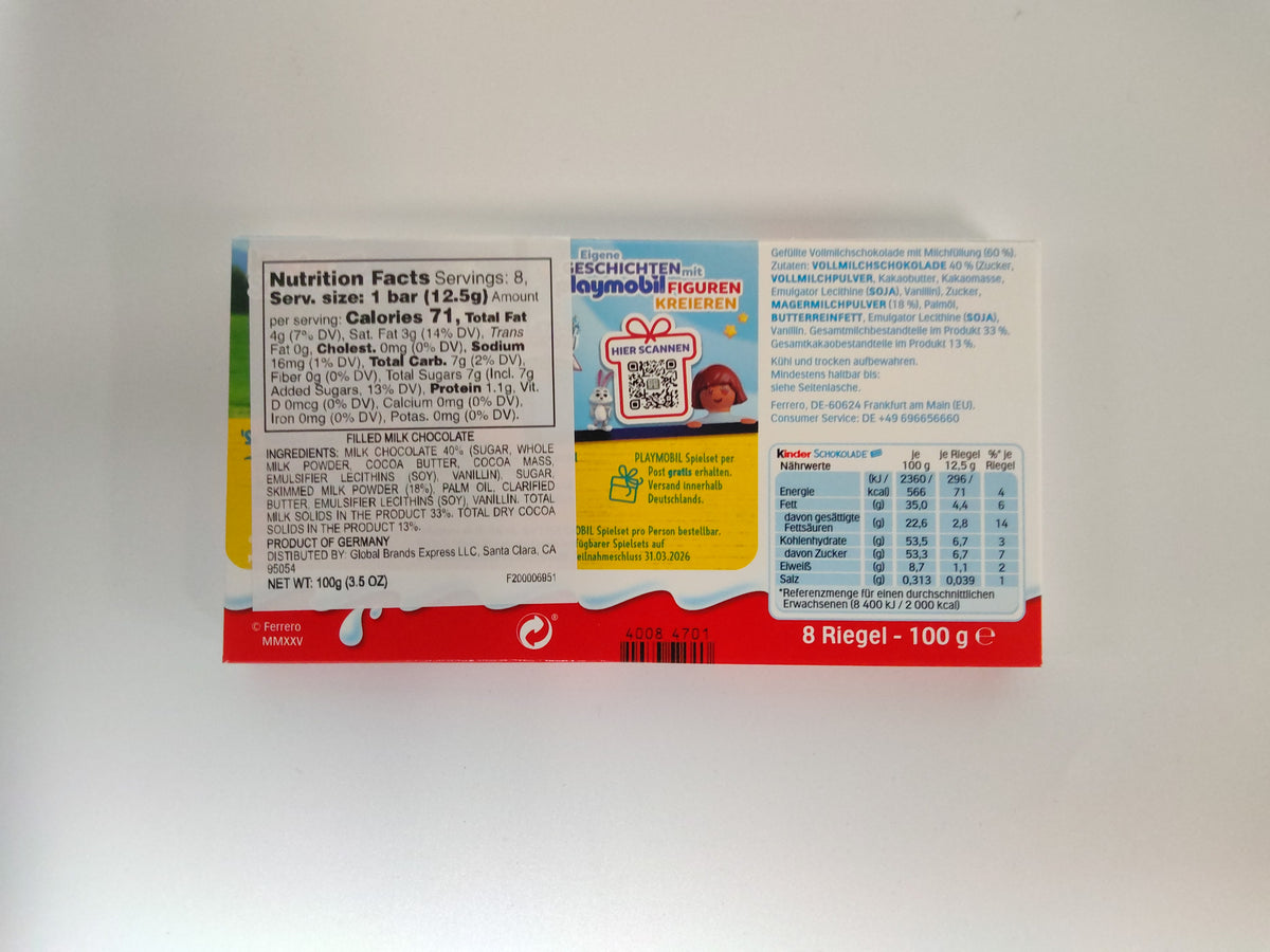 Kinder Schokolade Playmobil Edition, 3.5 oz (100g)