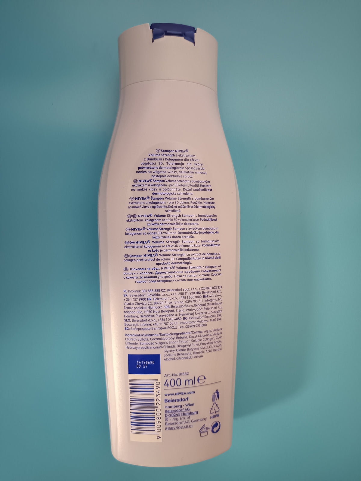 Nivea Volume & Strength Uplifting Shampoo, 400 ml — back