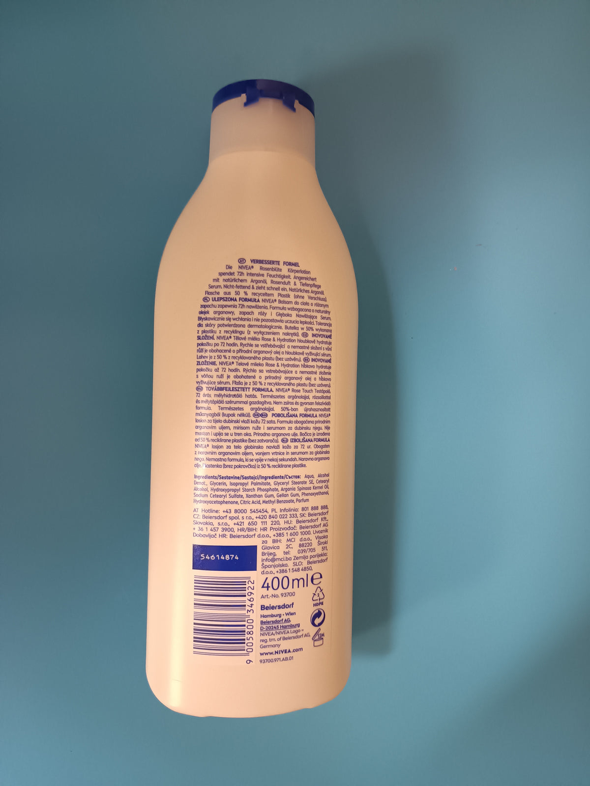 Nivea Body Lotion Rose & Hydration, 400 ml — back