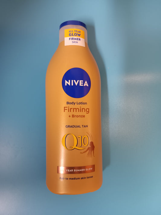 Nivea Body Lotion Firming Q10 + Bronze Gradual Tan, 400 ml — front