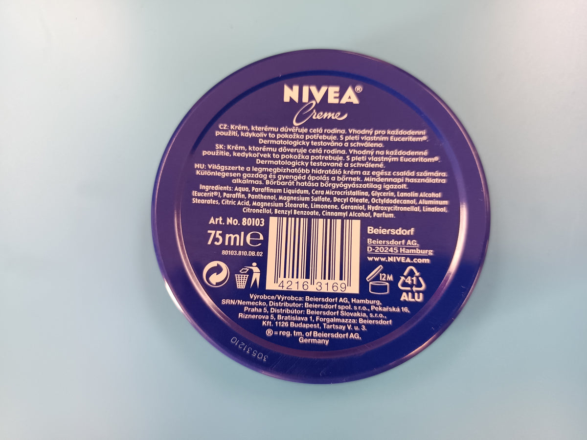 Nivea Creme, 75 ml — back