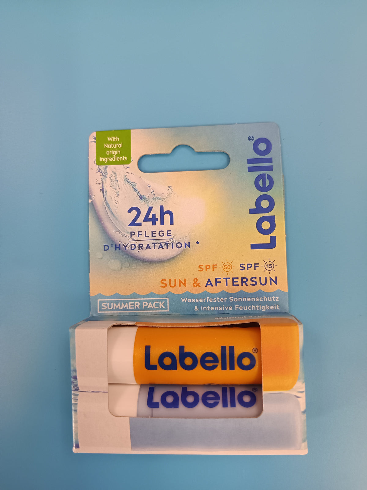 Labello Sun Protect & After Sun Lip Balm Duo Pack, 2 × 4.8 g — front