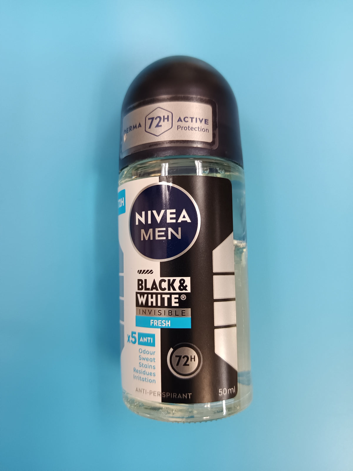 Nivea Men Black & White Invisible Fresh Anti-Perspirant Roll-On, 50 ml — front