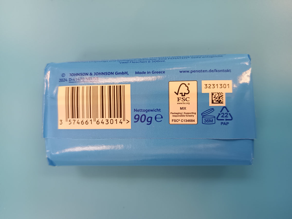 Penaten Baby Soap with Baby Oil & Honey, 90 g — back