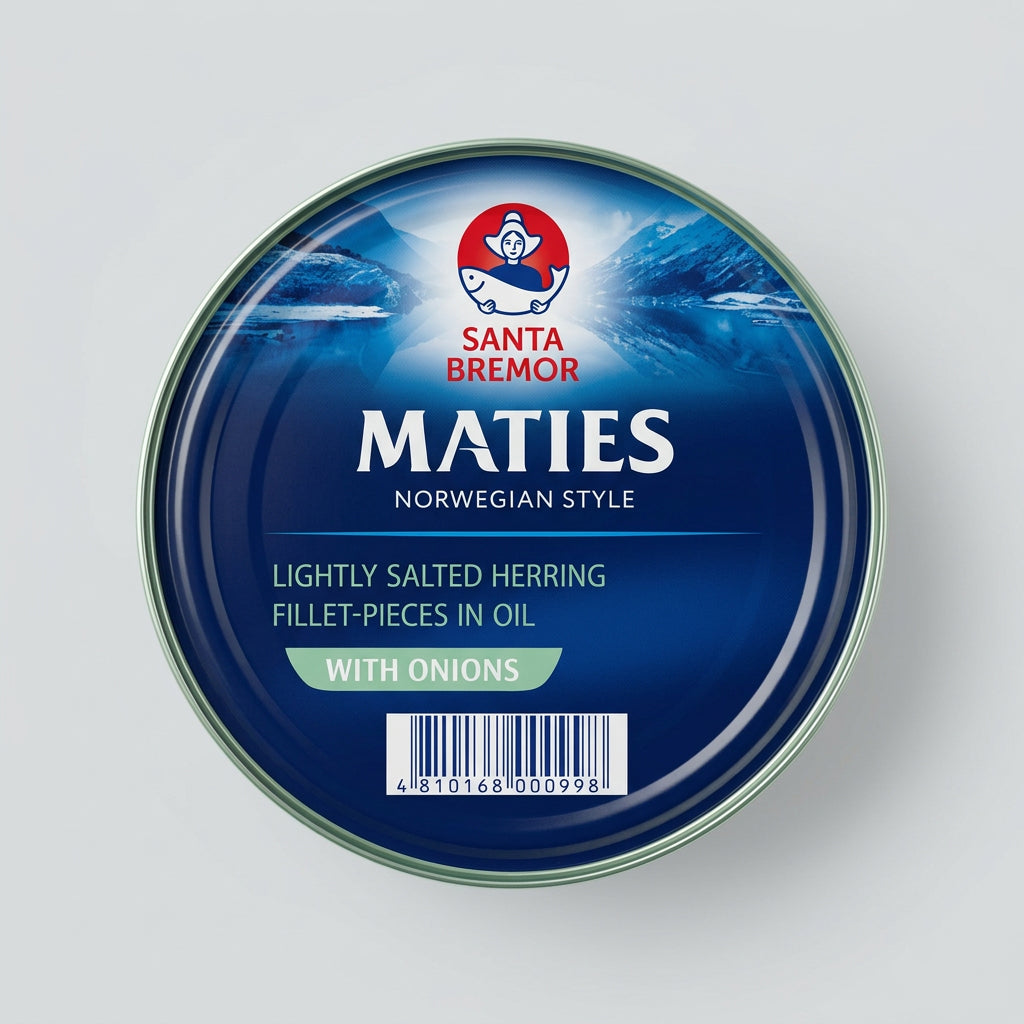 Santa Bremor Maties Herring Fillet-Pieces with Onions in Oil, 9.17 oz (260g)
