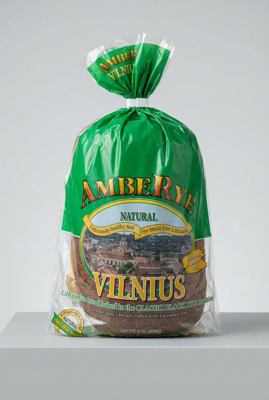 AmbeRye Vilnius Lithuanian Classic Black Rye Bread, 1.55 lb (700g)
