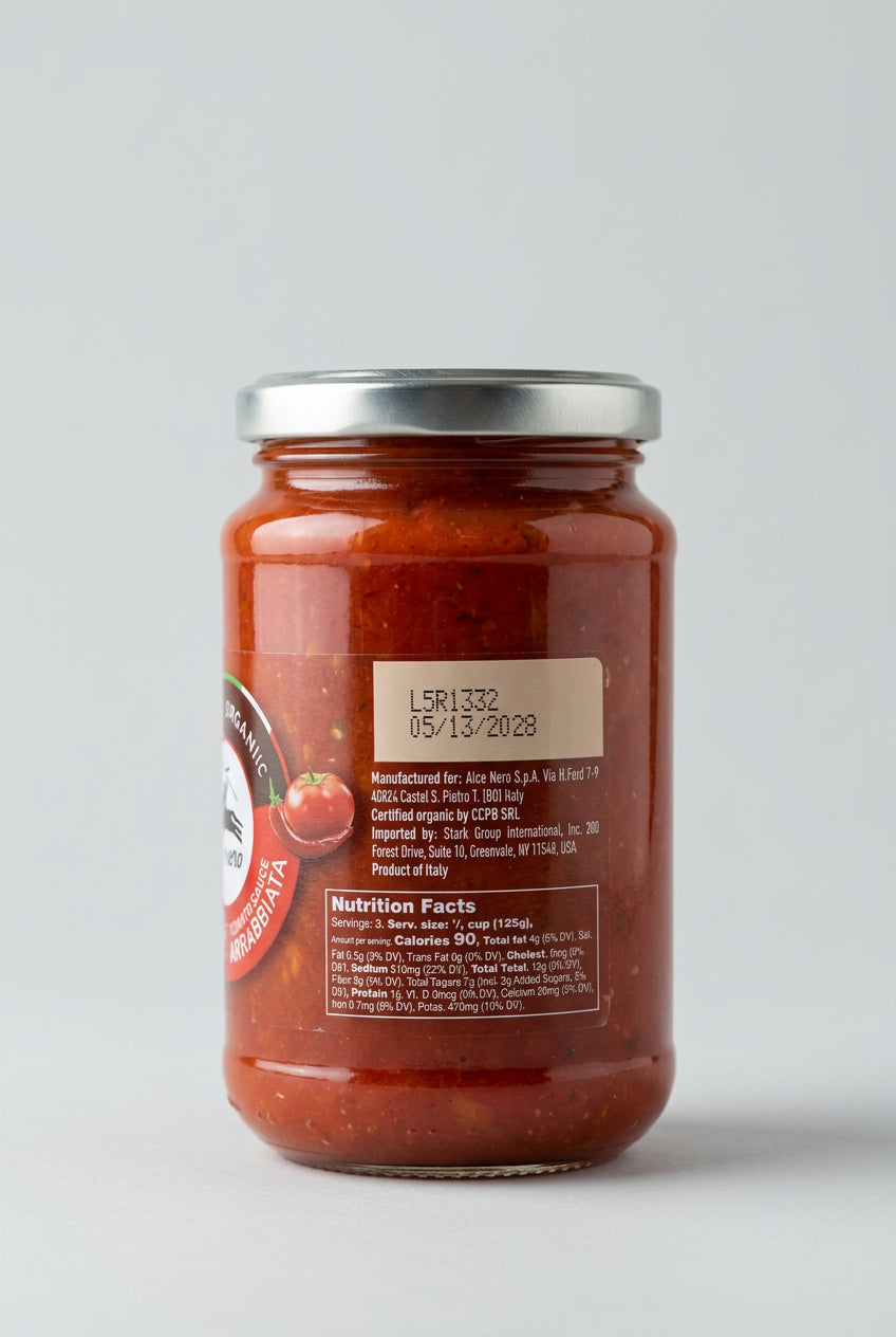 Alce Nero Organic Arrabbiata Tomato Sauce, 12.3 oz (350g)