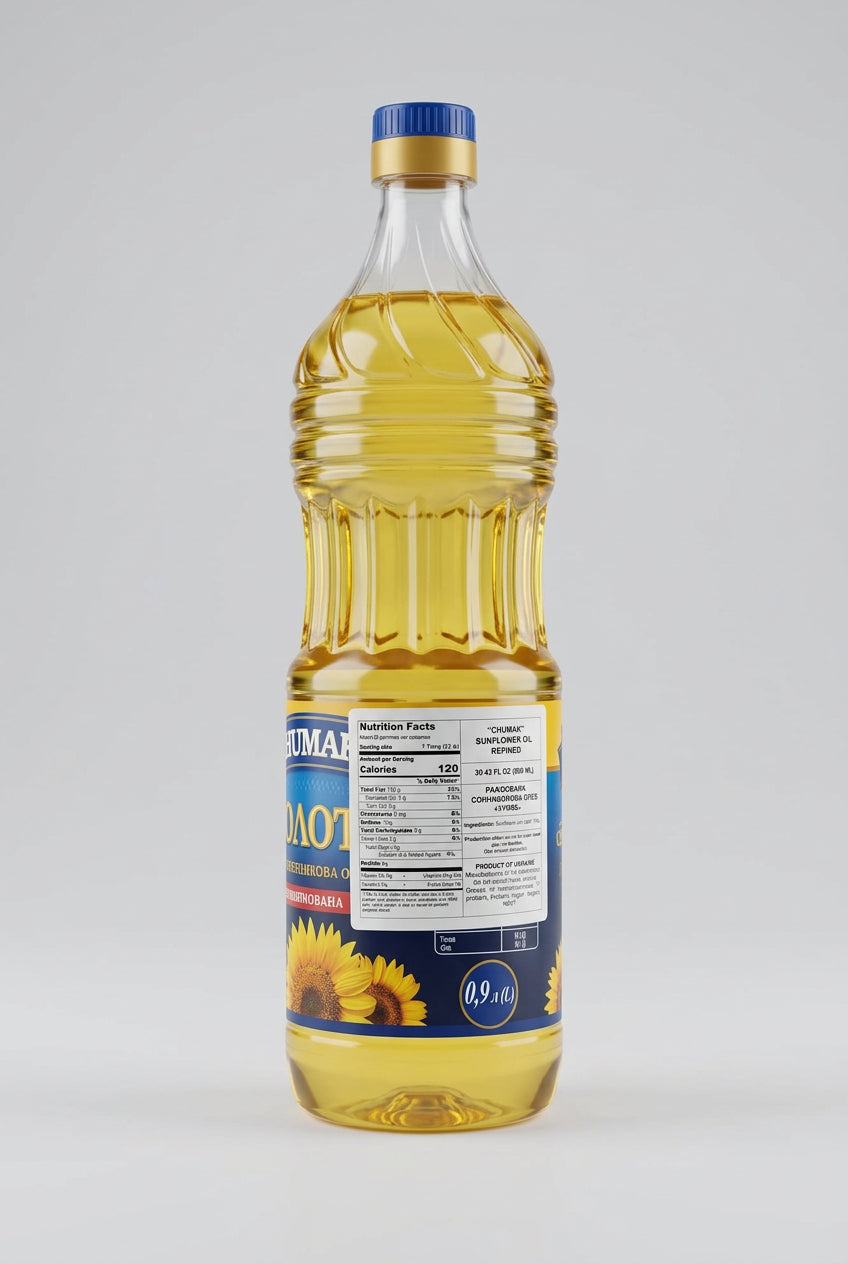 Chumak Zolota Refined Sunflower Oil, 30.43 fl oz (900 ml)