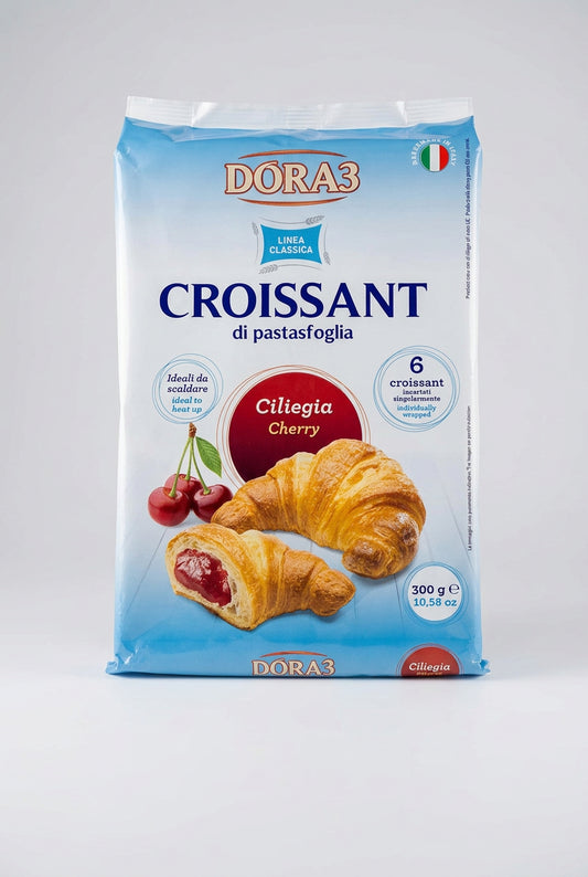 Dora3 Puff Pastry Croissants with Cherry Filling, 10.58 oz (300g)