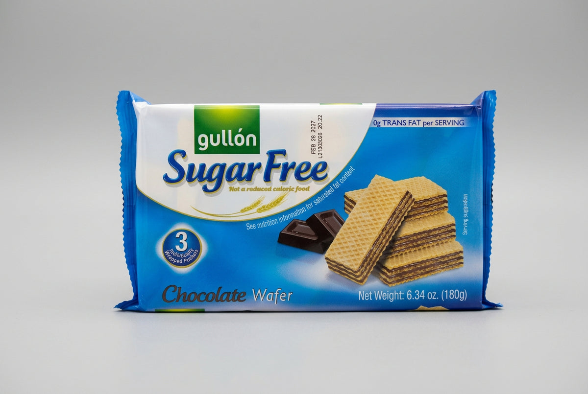 Gullón Sugar Free Chocolate Wafer, 6.34 oz (180g)