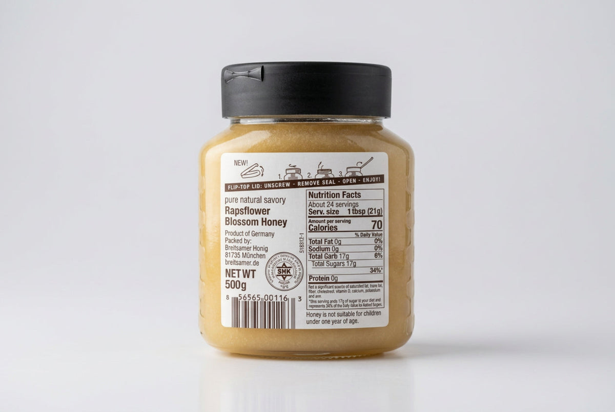 Breitsamer Pure Raw Rapsflower Honey (500g)