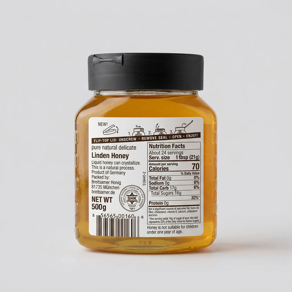 Breitsamer Pure Raw Linden Honey (500g)