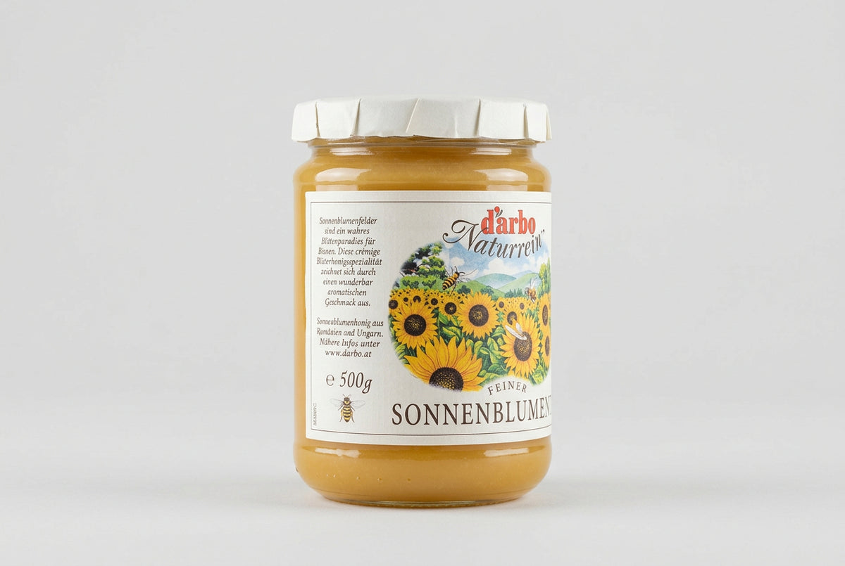 d'arbo Sonnenblumenhonig Sunflower Honey, 17.6 oz (500g)